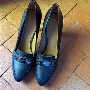 Coach Elegant Black Leather Women's Shoes